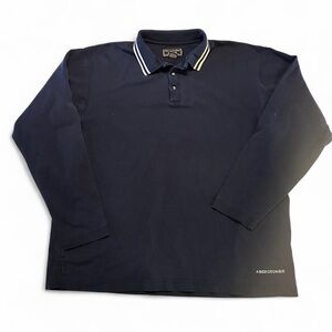 Vintage Abercrombie & Fitch Dark Blue Long Sleeve Polo